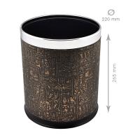 RULOPAK MİTOLOJİK DESEN DERİ KABARTMA ÇÖP KOVASI 10 L