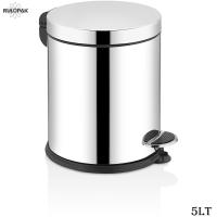 RULOPAK PEDALLI PASLANMAZ ÇÖP KOVASI 5 L